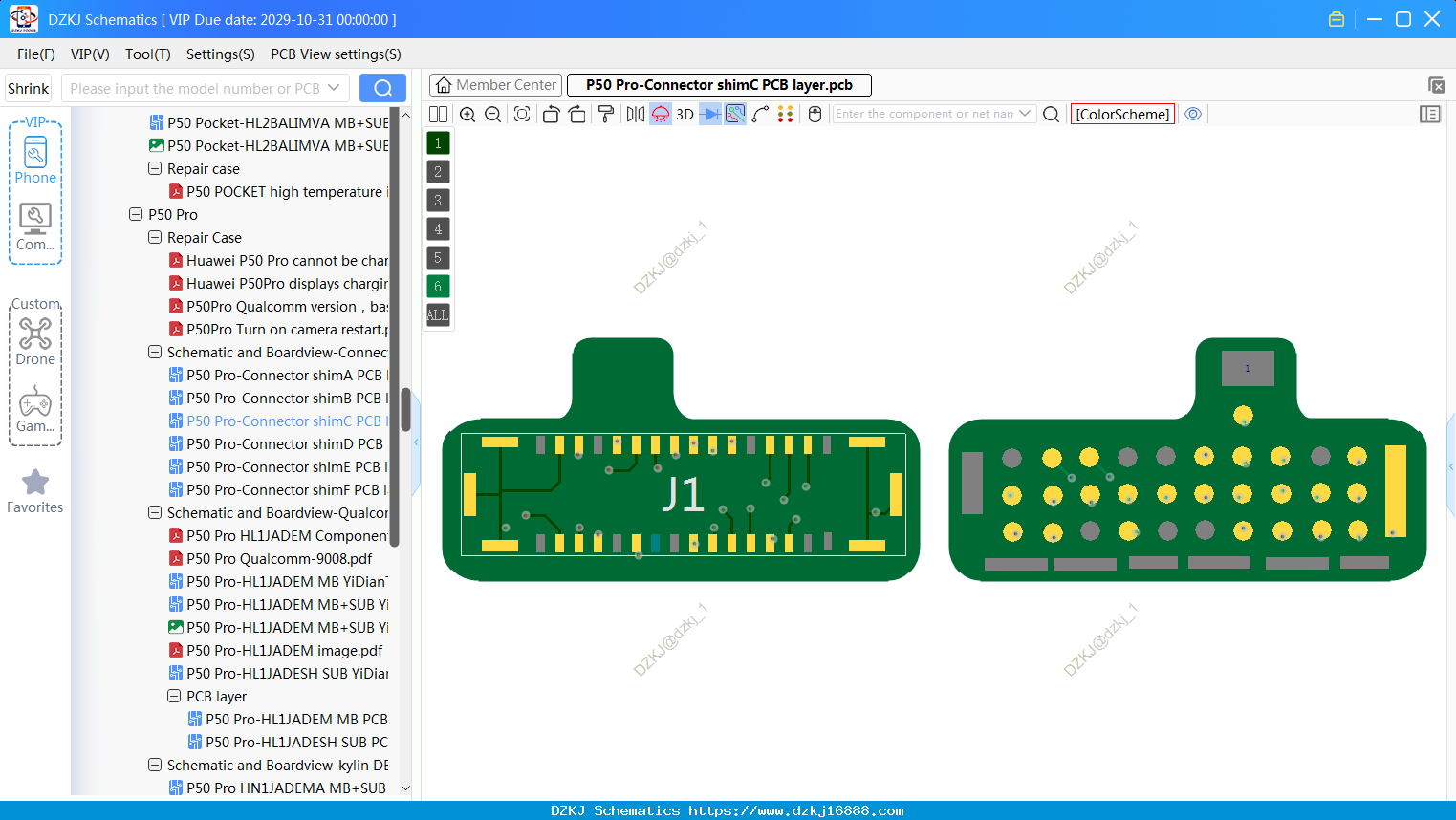 Huawei P50 Pro-Connector ShimC PCB Layer